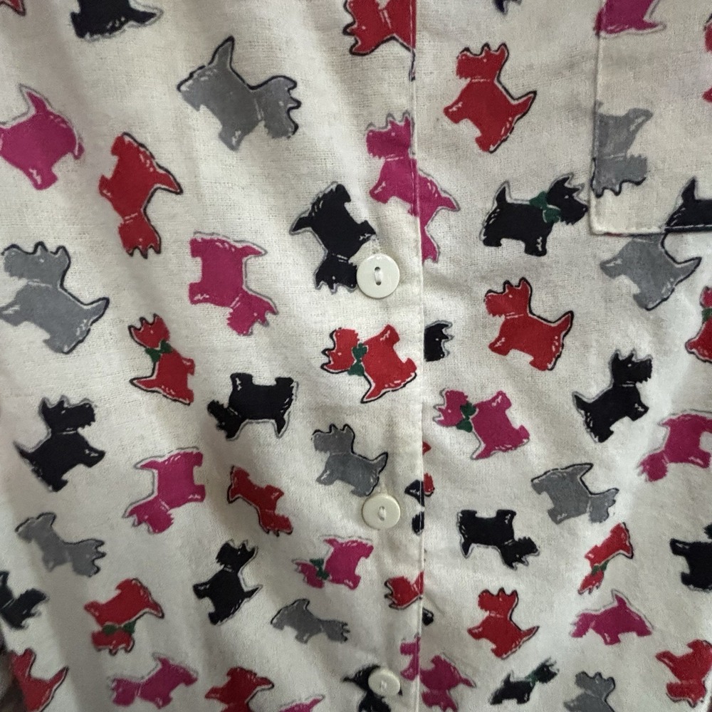 Dreams Co Women's Flannel Pajama Set Size 26/28 Scottie Dog Print Long‎ Sleeve - Picture 6 of 6